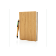 A5 bambus notatbok og pennesett